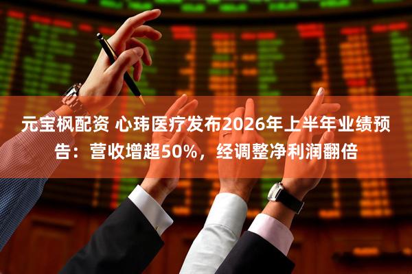 元宝枫配资 心玮医疗发布2026年上半年业绩预告：营收增超50%，经调整净利润翻倍